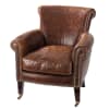 Ledersessel, antik braun